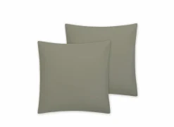 Kussensloop Cupido 65x65cm - katoen - olijf - set van 2