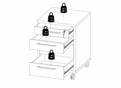 Ladeblok Prima 48x49x68cm - decor - eik