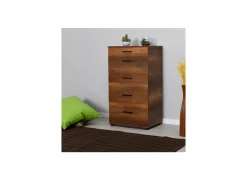 Ladekast Komodo 60x44x108cm - melamine - walnoot