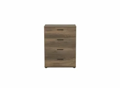 Ladekast Komodo 73x44x96cm - melamine - walnoot