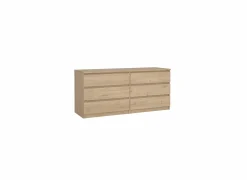 Ladekast Naia 154x50x71cm - melamine - jackson hickory