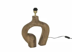 Lampenvoet E27 H35cm - hout - naturel