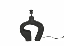 Lampenvoet E27 H35cm - hout - zwart