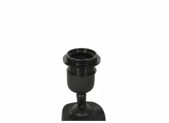 Lampenvoet E27 H35cm - hout - zwart