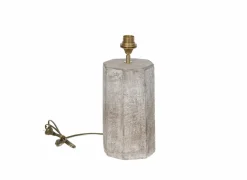 Lampenvoet E27 Ø17x37cm - steen - grijs