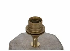 Lampenvoet E27 Ø17x37cm - steen - grijs