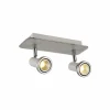 LED spot met 2 spots 5W GU10 chroom wit