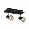 LED spot met 2 spots 5W GU10 chroom zwart