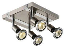LED spot met 4 spots 5W GU10 chroom