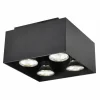 LED spot met 4 spots 5W GU10 zwart