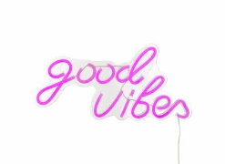 Ledlamp Neon Good Vibes 40,5x20cm - kunststof - roze