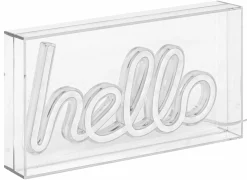 Ledlamp Neon Hello 23x15,5cm - kunststof - blauw
