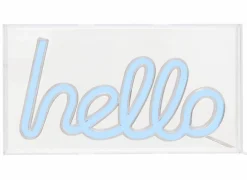 Ledlamp Neon Hello 23x15,5cm - kunststof - blauw