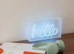 Ledlamp Neon Hello 23x15,5cm - kunststof - blauw