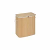 Linnenmand met 2 vakken 52x32x63cm - bamboe - naturel
