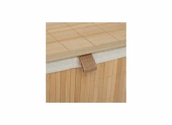 Linnenmand met 2 vakken 52x32x63cm - bamboe - naturel