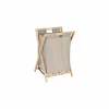 Linnenmand Tidy Box inklapbaar 46x36x68cm - polyestervezel & bamboe - beige