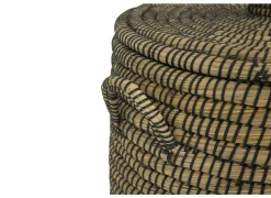 Linnenmand Yasuke Ø45x50/Ø40x45cm set van 2 naturel