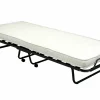 Logeerbed Morfeo 80x190cm - metaal - zwart & wit met matras en bodem