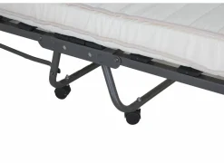 Logeerbed Morfeo 80x190cm - metaal - zwart & wit met matras en bodem