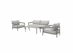 Loungeset Belafonte aluminium olefin - grijs