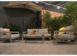 Loungeset Belafonte aluminium olefin - grijs