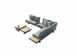 Loungeset Homer aluminium - grijs naturel