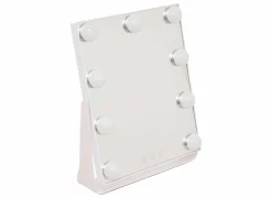 Make-up spiegel Holly 27x32cm - ABS & glas - wit