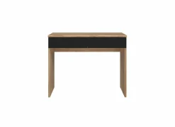 Make-up tafel Dalate 100x41x80cm - decor - kastanje eik & mat zwart