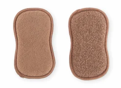 Microvezelspons Essentials 16x19cm - microvezel - cognac set van 3