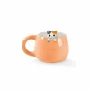 Mok Charm Kat 45cl H8,4cm - keramiek - oranje