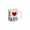 Mok I Love Papa 10x8cm - keramiek - wit