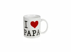 Mok I Love Papa 10x8cm - keramiek - wit