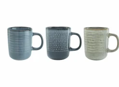 Mok Samos 38cl - keramiek - blauw & taupe