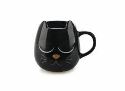 Mok Wake Cat 40cl - keramiek - zwart