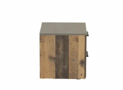 Nachtkastje Attaylar 45x42x41cm  - decor - oldwood vintage & donkergrijs