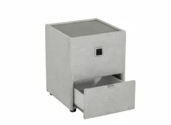 Nachtkastje Lancy 42,5x45x53cm - stof - ecru