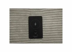 Nachtkastje Lara 44x44x39cm - polyester - lichtgrijs