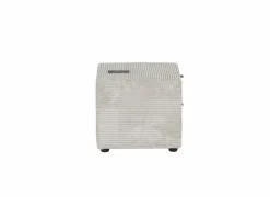 Nachtkastje Lara 44x44x39cm - polyester - lichtgrijs