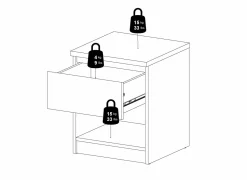 Nachtkastje Naia 41x40xH50cm - decor - cashmere & jackson hickory