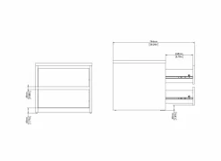 Nachtkastje Next 52x48H46cm - decor - wit & jackson hickory