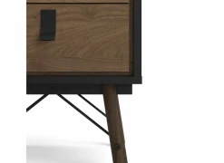 Nachtkastje Ry 44x41x60cm - decor - matzwart & okkernoot