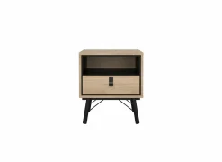 Nachtkastje Ry 54x41x60cm - decor - bruin & zwart