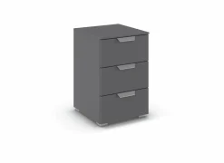 Nachtkastje 40x42x61cm - decor - grijs metallic