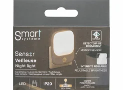 Nachtlampje met bewegingssensor  H9,2cm - kunststof - wit