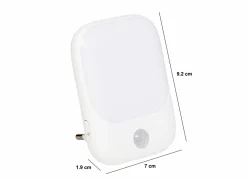 Nachtlampje met bewegingssensor  H9,2cm - kunststof - wit