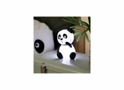 Nachtlampje Panda H13,5cm - kunststof - wit/zwart inclusief batterij