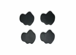 Onderzetter Charm 10x9,50cm - zwart - set van 4