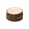 Onderzetters voor glazen Hout Ø10cm - paulownia massief - bruin - set van 4