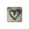 Onderzetters voor glazen Heart 10x10cm - MDF - multicolor - set van 6